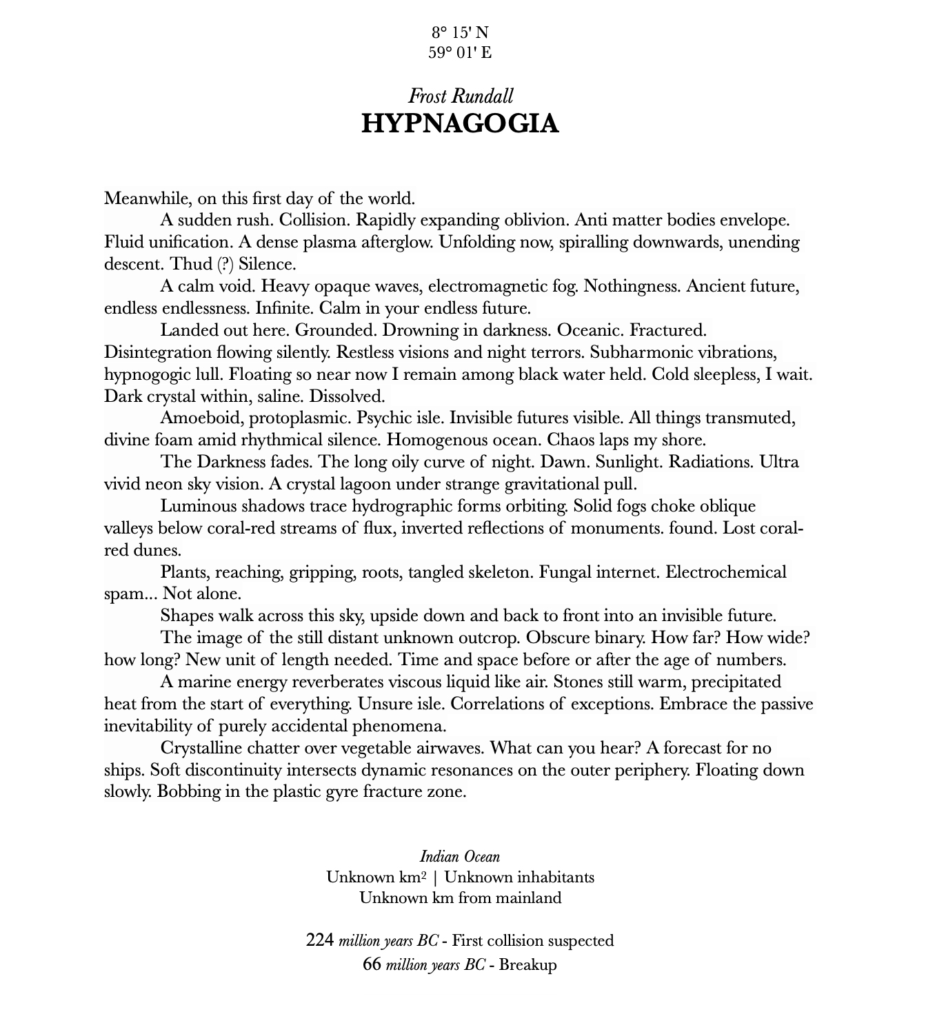 Archipelago : an atlas of imagined islands - Hypnagogia